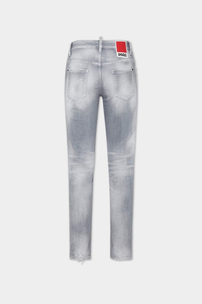 BRUSHED GREY WASH MEDIUM WAIST JENNIFER JEANS - 2
