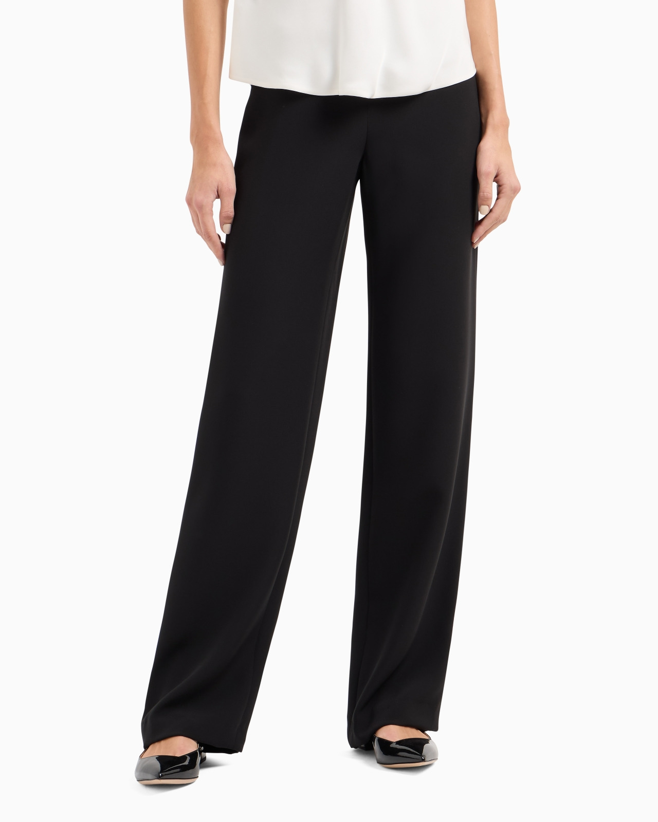 Straight-cut, silk-cady trousers - 4