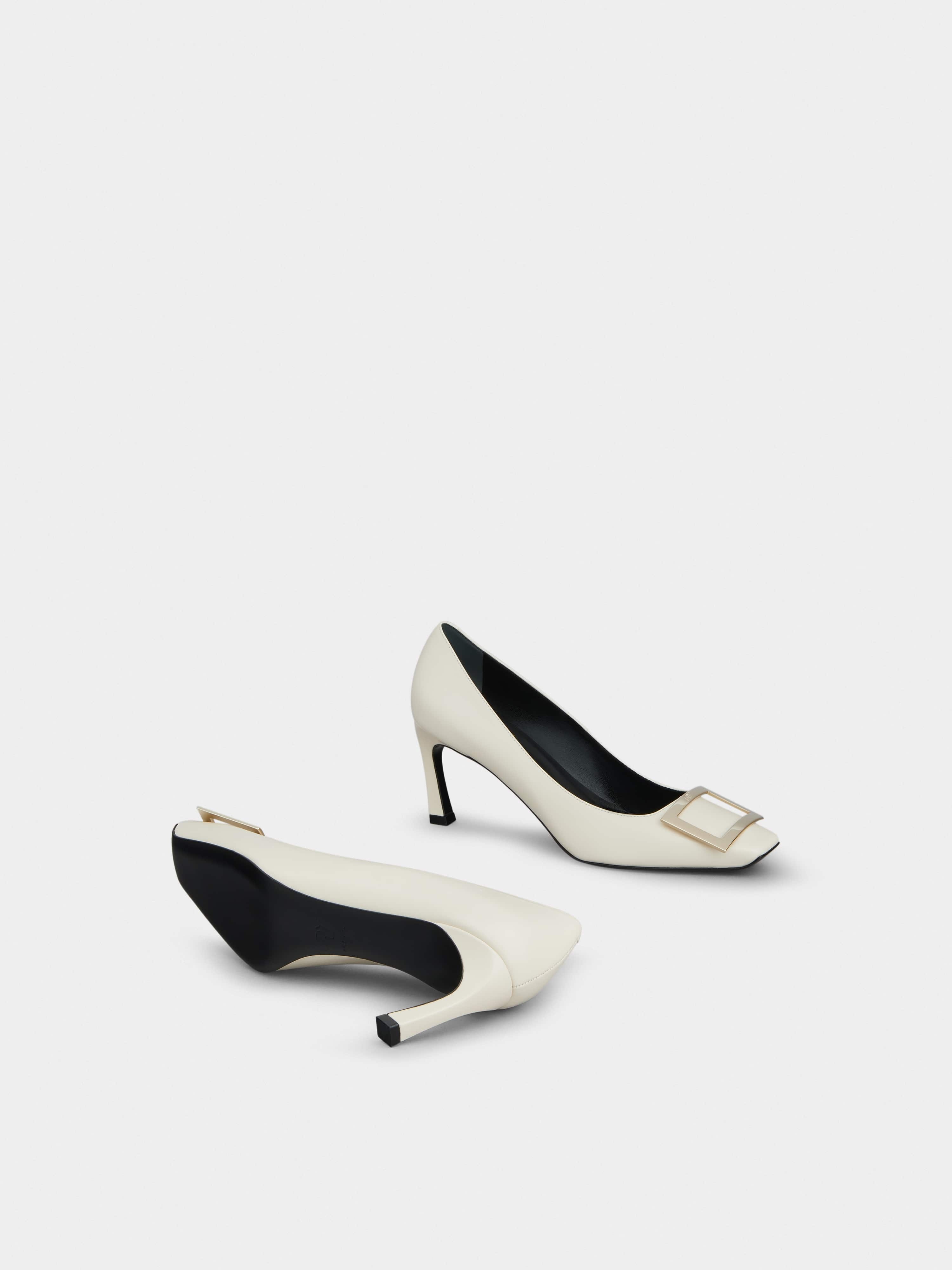 Trompette Metal Buckle Pumps in Leather - 6