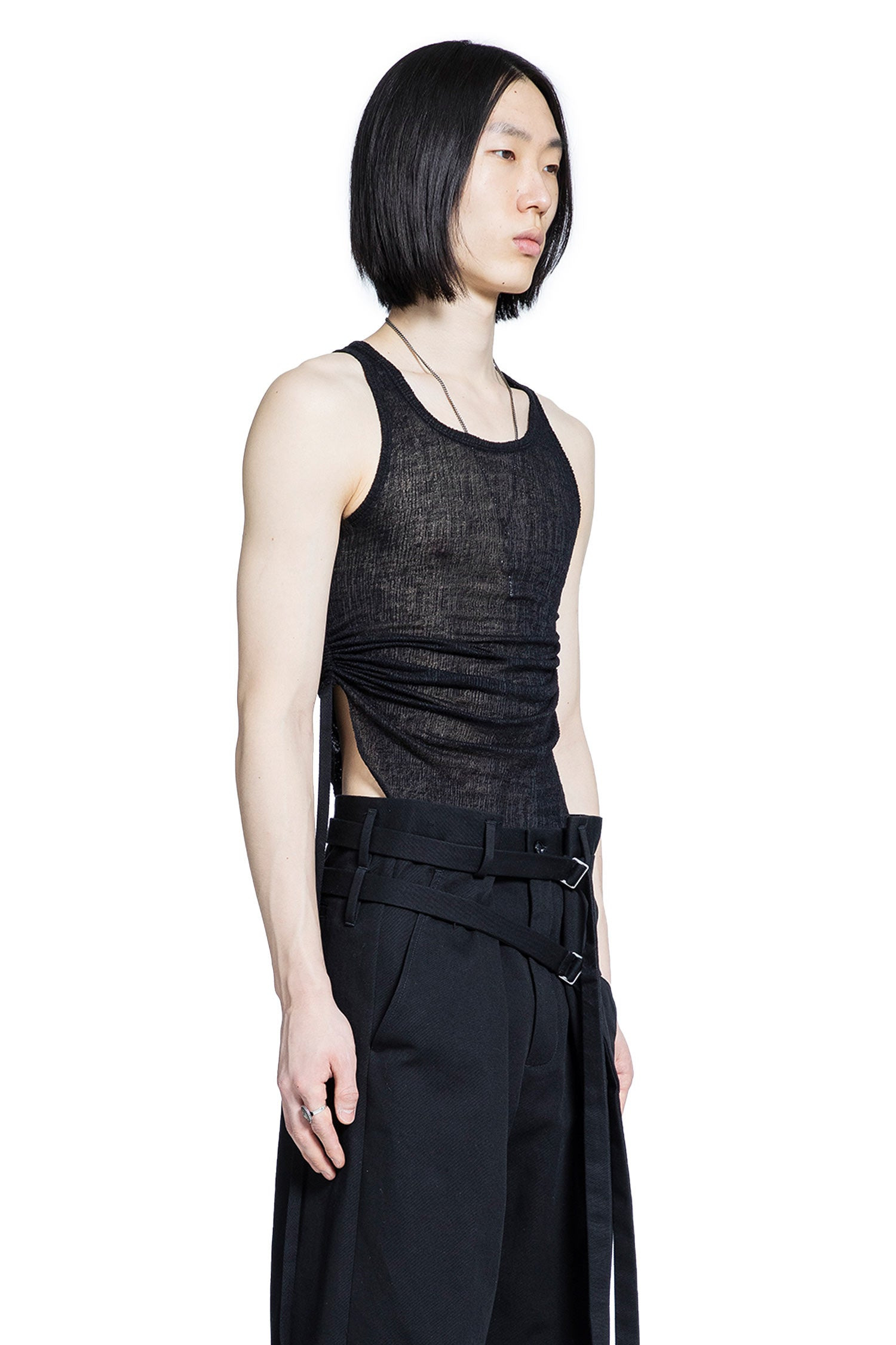 Boris Wrinkled Cropped Tank Top - 2