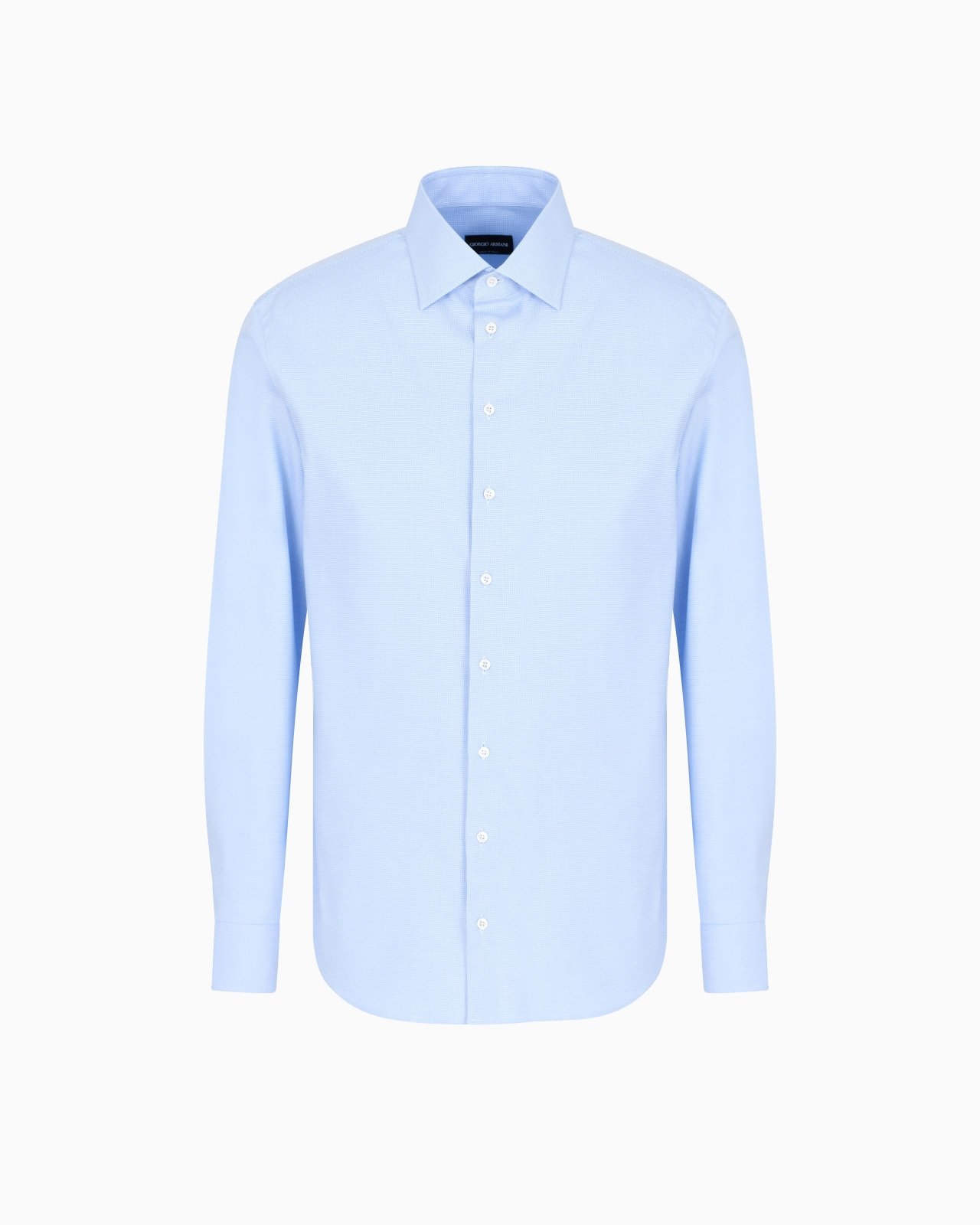 Regular-fit shirt made from micro-armure stretch cotton - 1