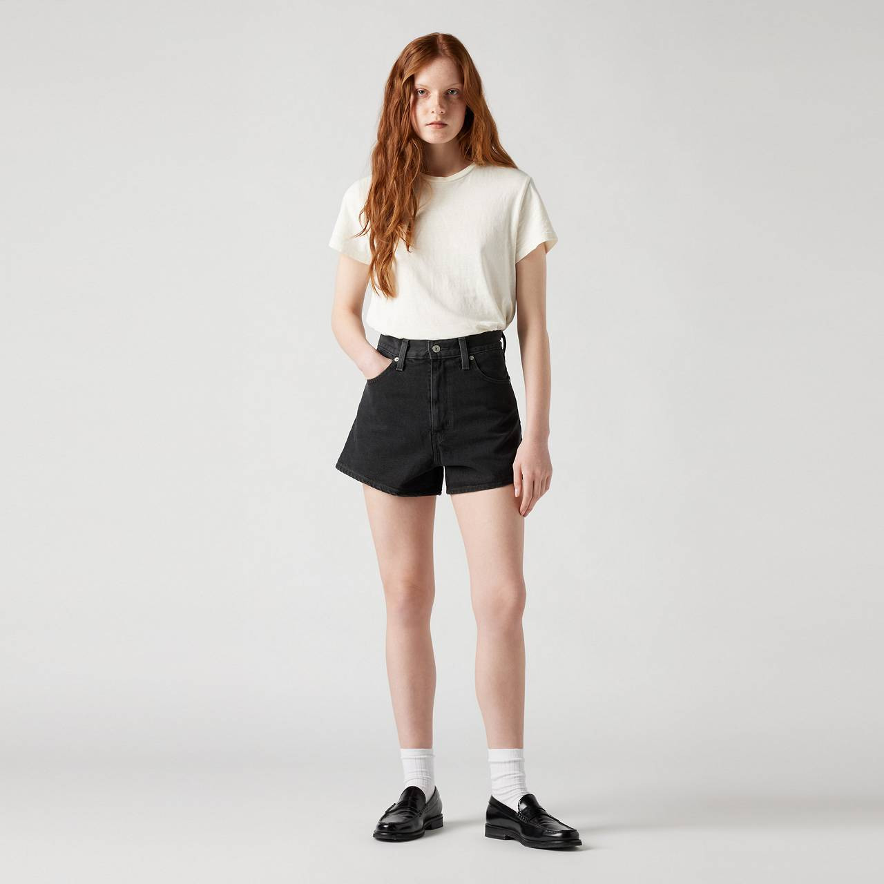 HIGH WAISTED MOM WOMEN'S SHORTS - 2