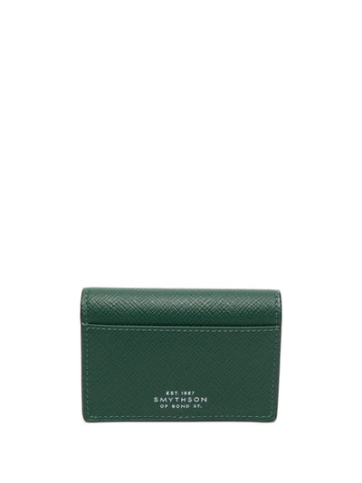Smythson logo-stamp leather wallet outlook