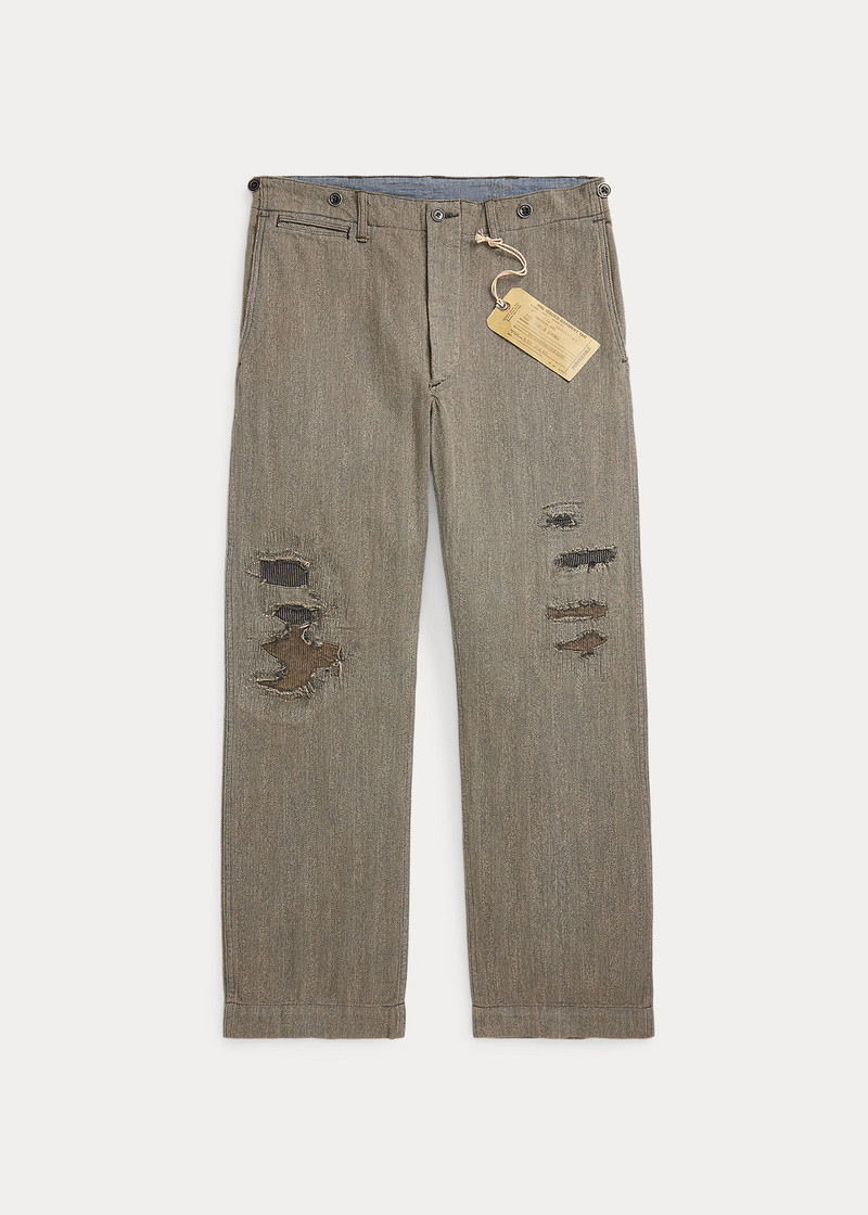 Distressed Herringbone Twill Field Pant 1