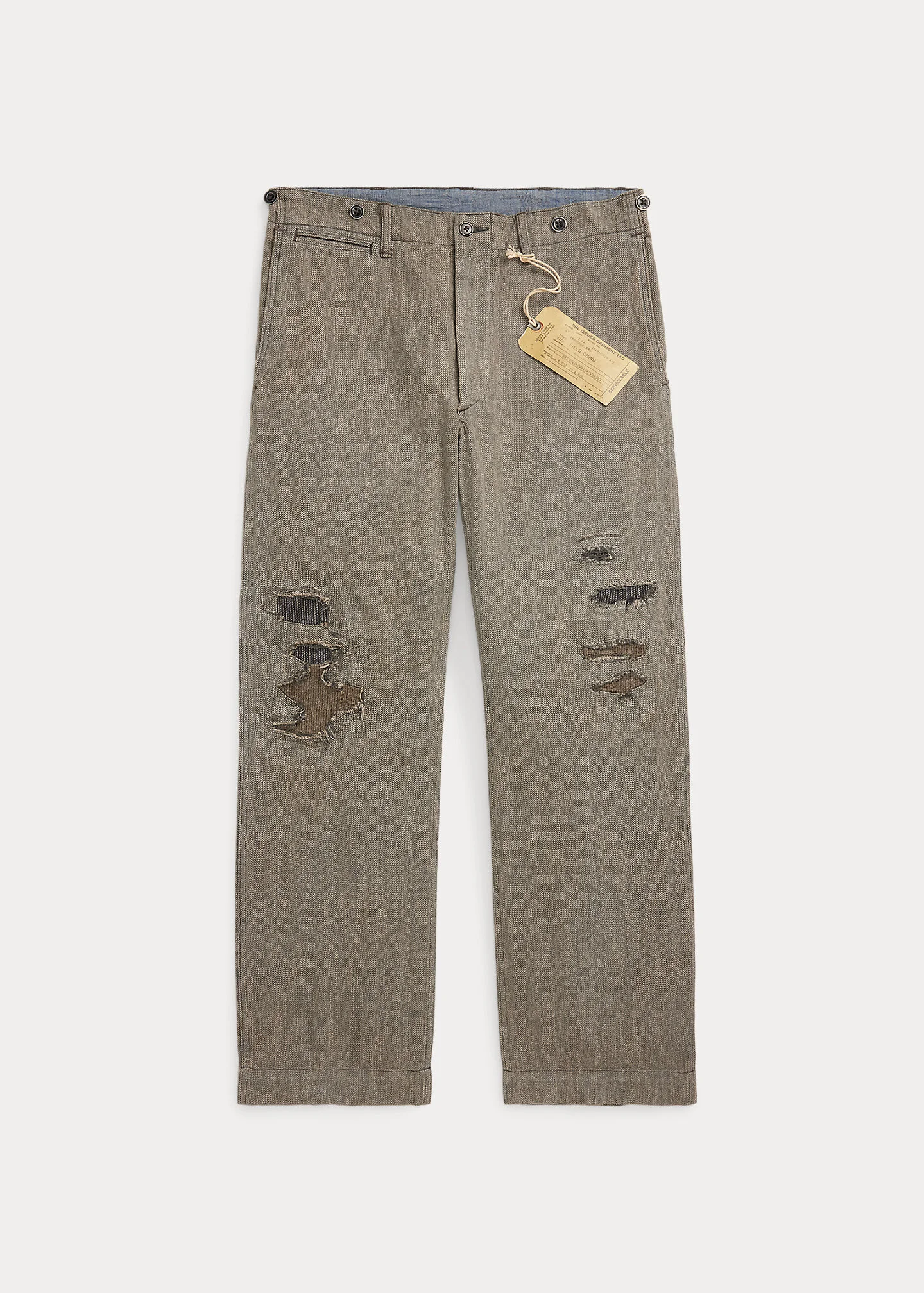 Distressed Herringbone Twill Field Pant - 1