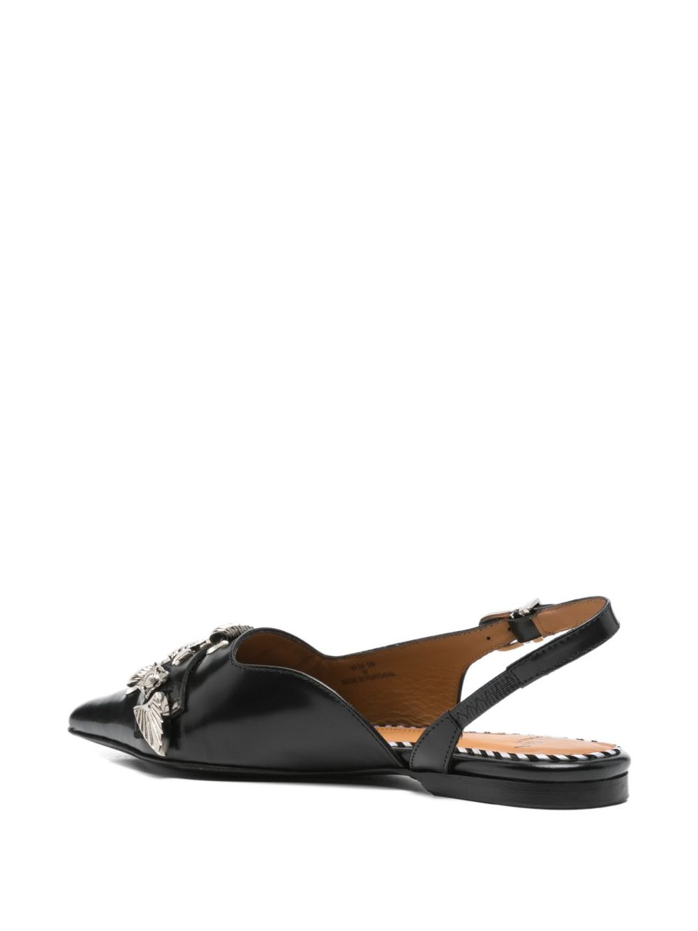 buckle-embellished slingback mules - 3