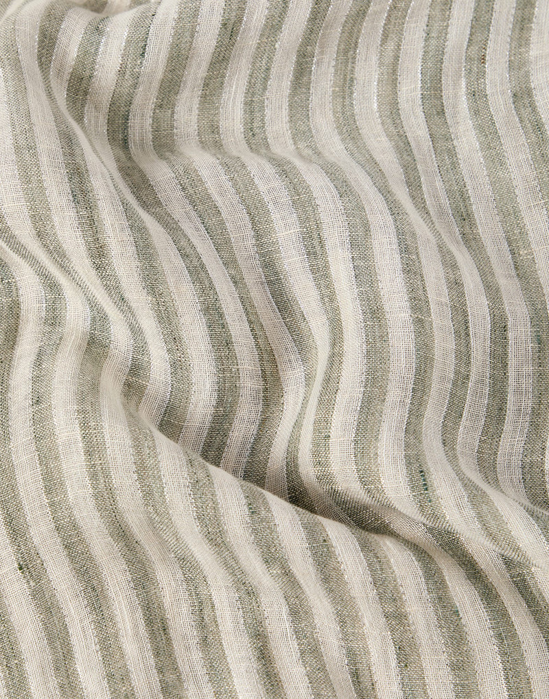 Sparkling striped linen scarf 3