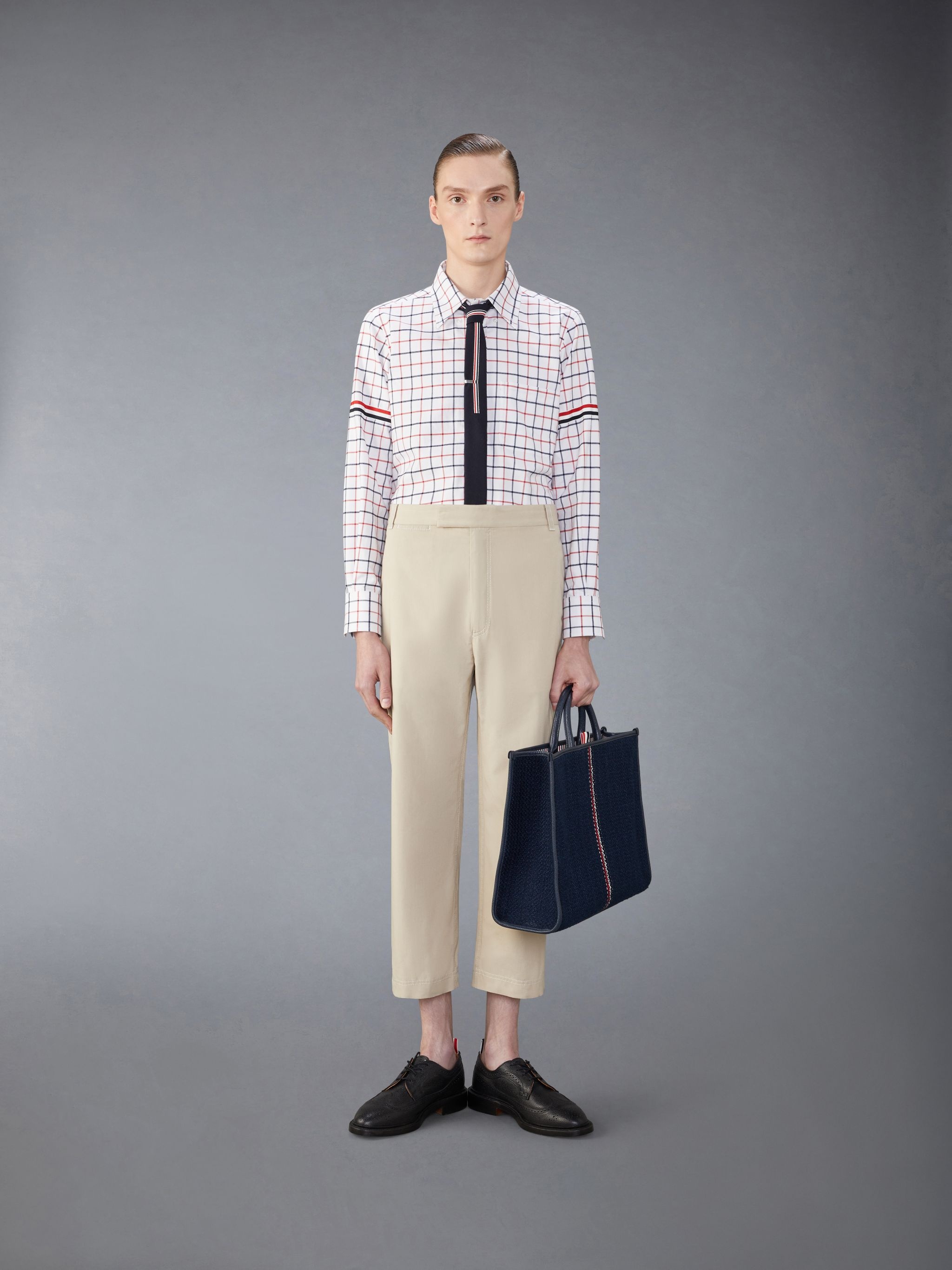 Check Cotton Flannel Armband Shirt - 4