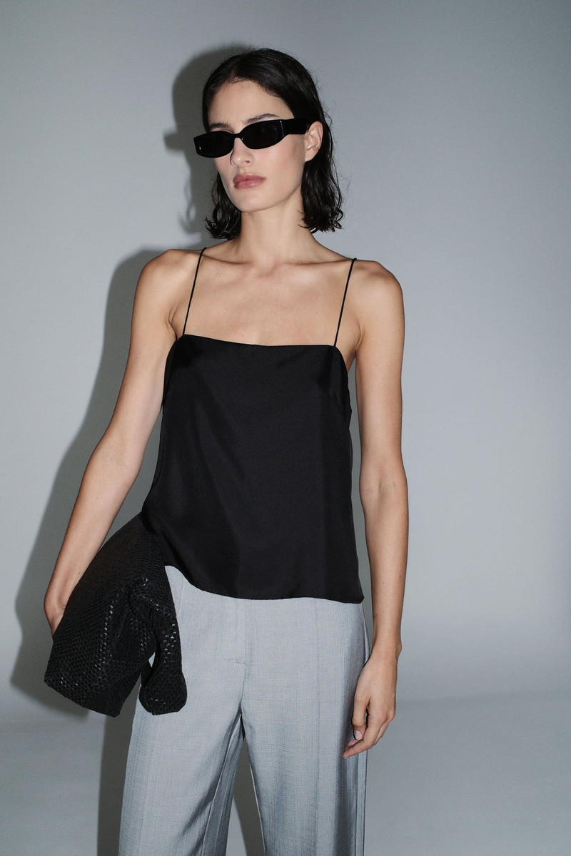 90s Silk Twill Cami - Black 8