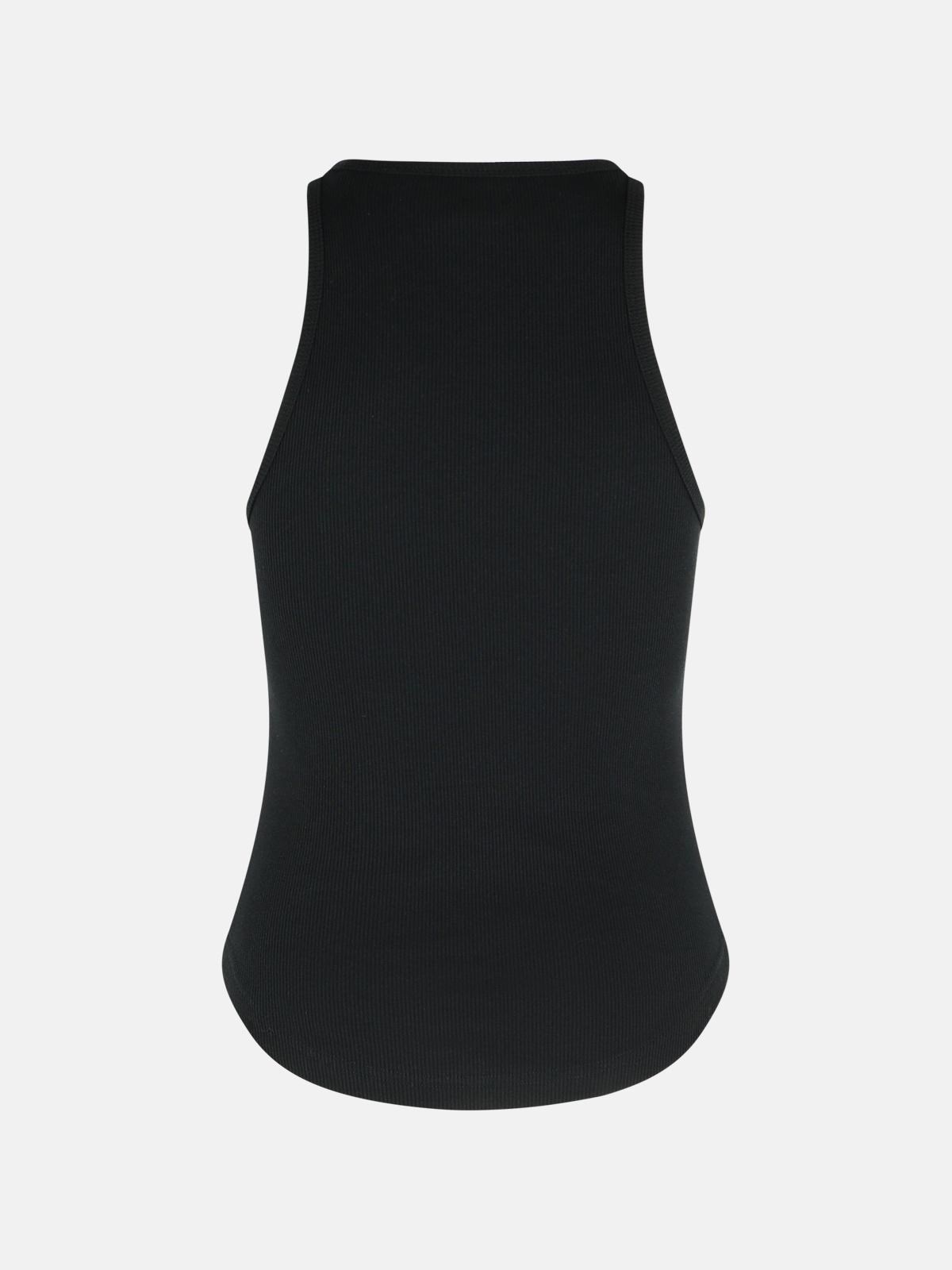BLACK COTTON TANK TOP - 3
