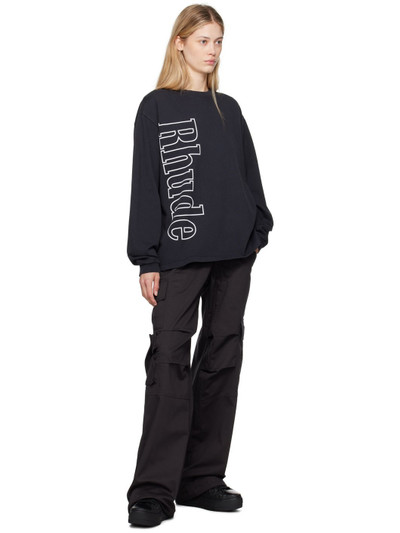 Rhude Black Side Logo Long Sleeve T-Shirt outlook