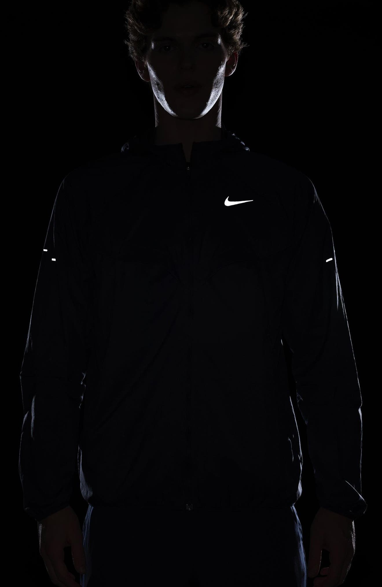 Nike Stride Dri-FIT UV Hooded Running Jacket in Thunder Blue at Nordstrom - 8
