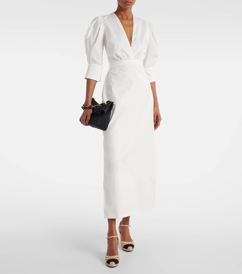ADRIANA DEGREAS Puff-sleeve cotton maxi dress outlook