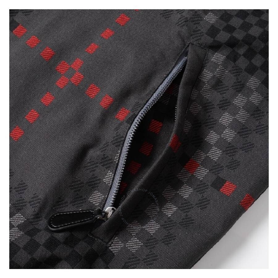 Burberry Men's Dark Thunder Grey Soho Stanmore Pixel-Check Bomber Jacket, Brand Size 50 (US Size 40) - 5