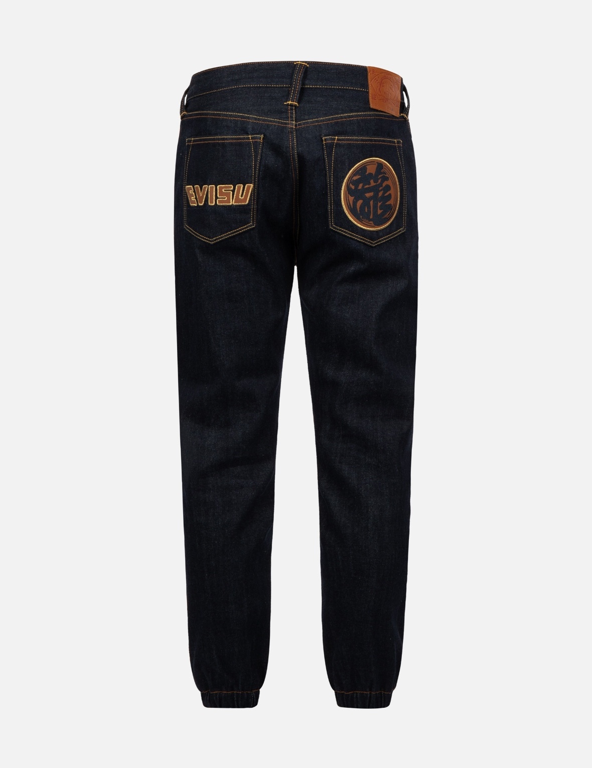 LOGO AND KANJI APPLIQUÉ DENIM JOGGER PANTS - 2