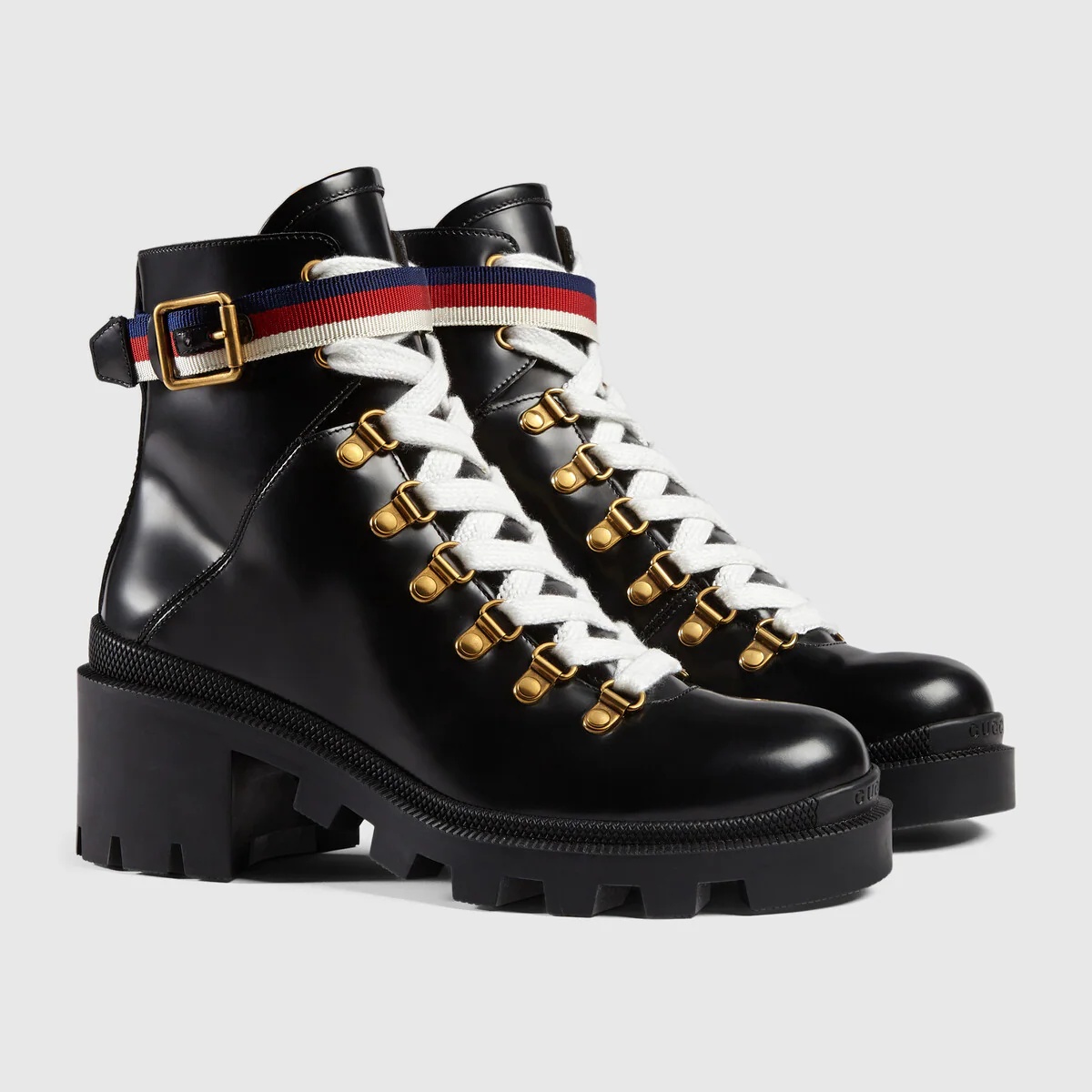 Leather ankle boot with Sylvie Web - 2