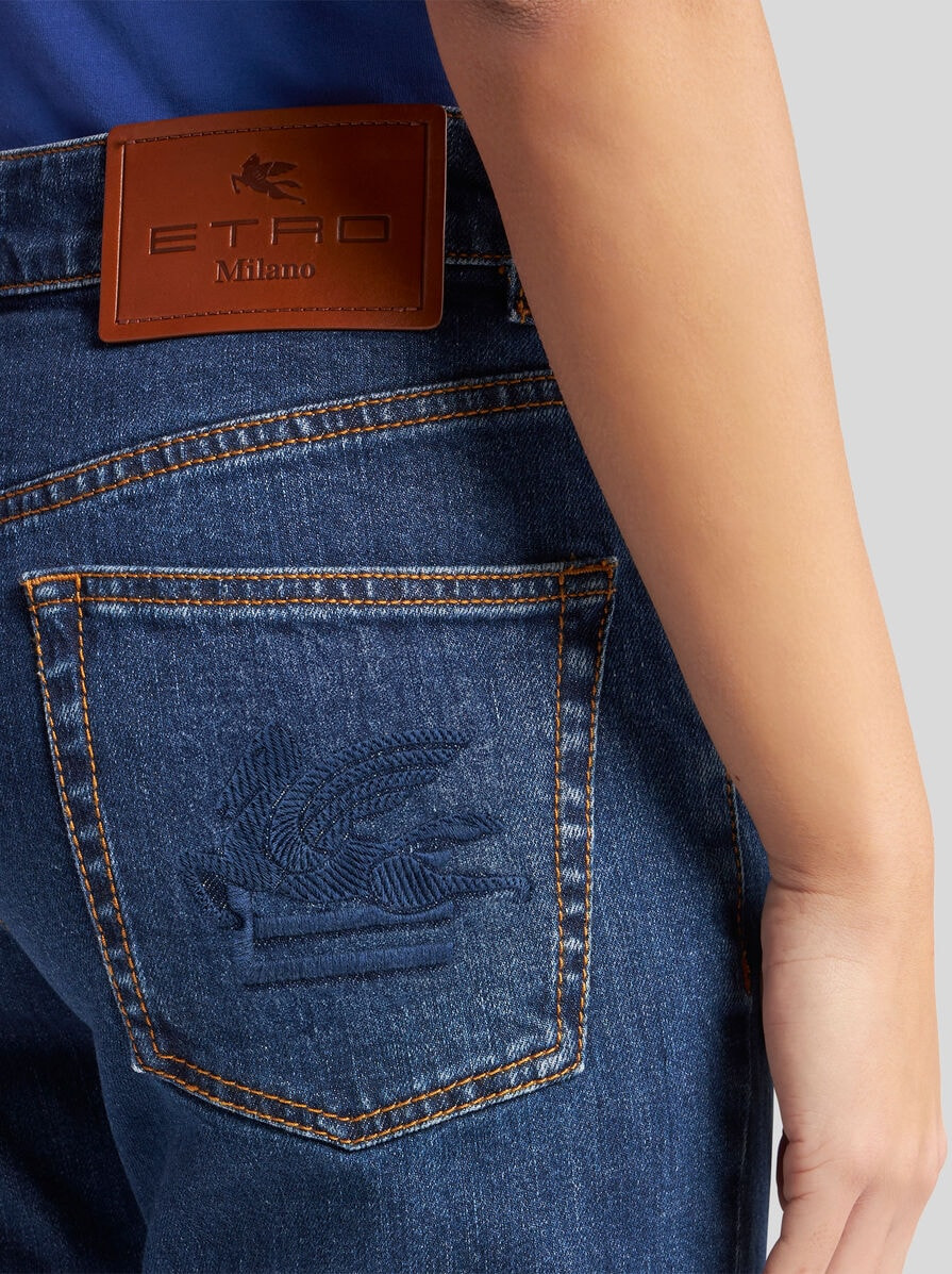 JEANS WITH EMBROIDERED REAR - 4