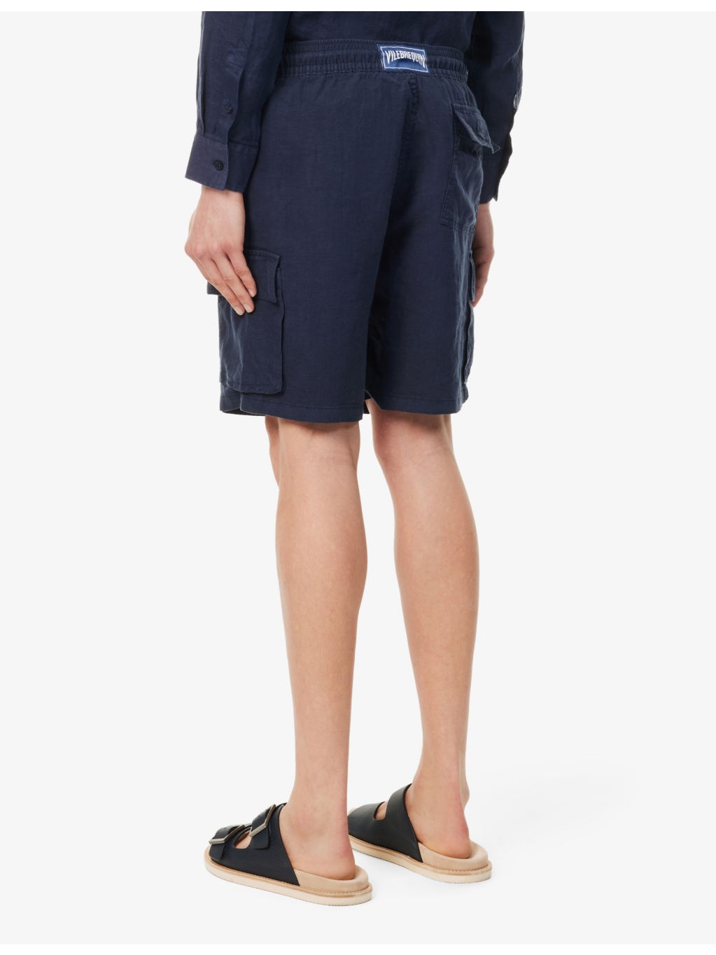 Baie drawstring-waist linen shorts - 4