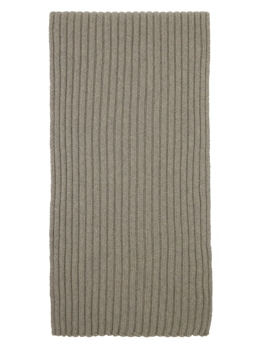 Gray Ribbed Scarf - 1