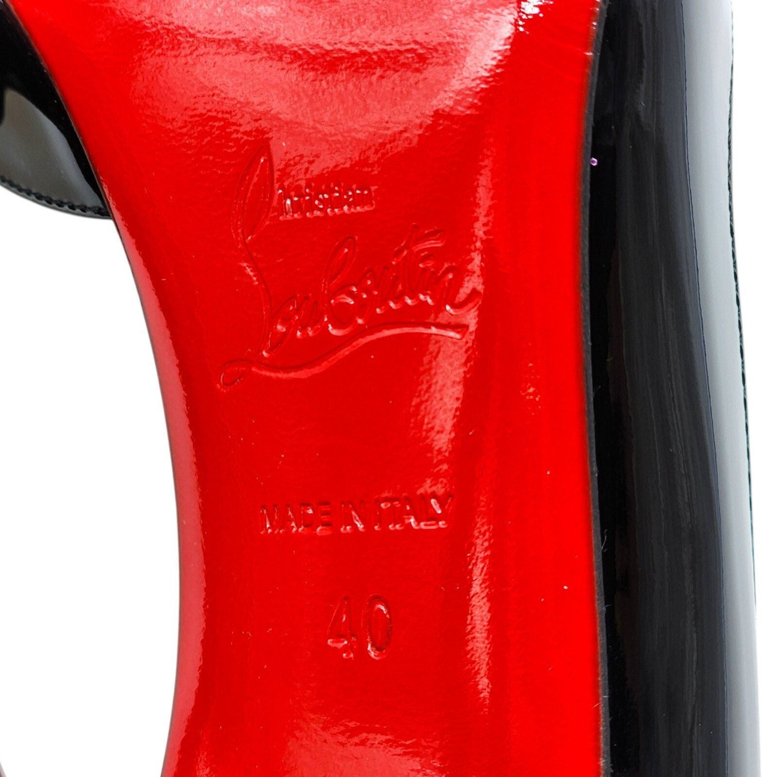 Christian Louboutin Iriza Patent Leather D’Orsay Pumps Black EU 40 US 9.5 - 7