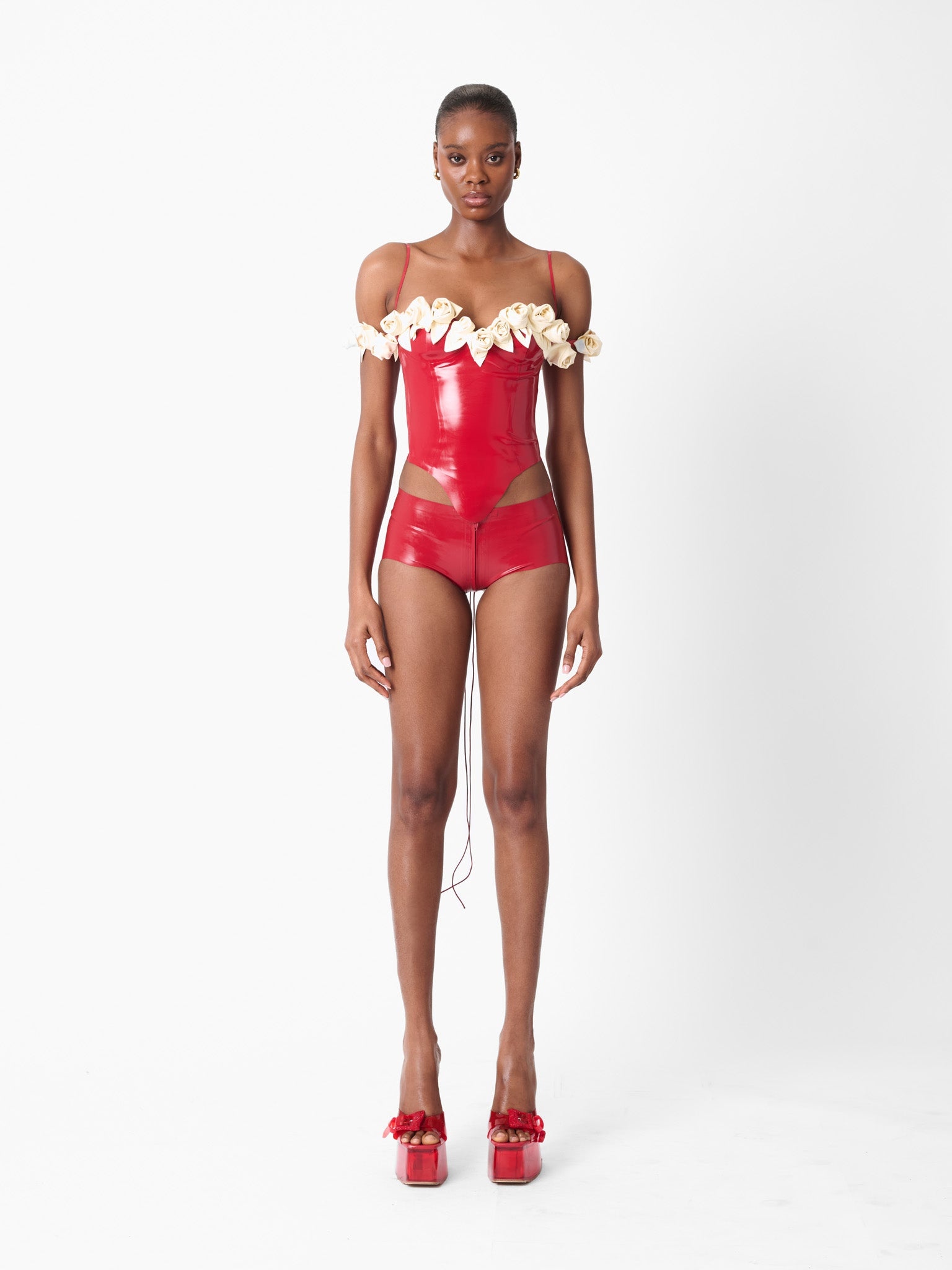 FANTASY CORSET TOP RED - 2