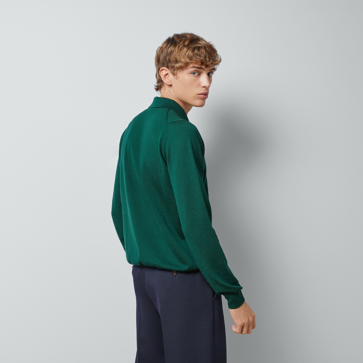 Wool polo shirt with embroidery - 7