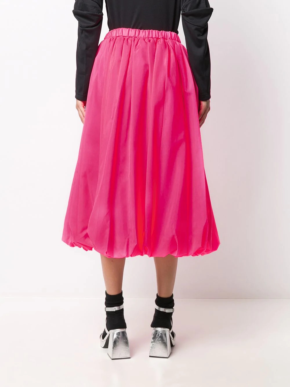 pleated mid-length skirt - 4