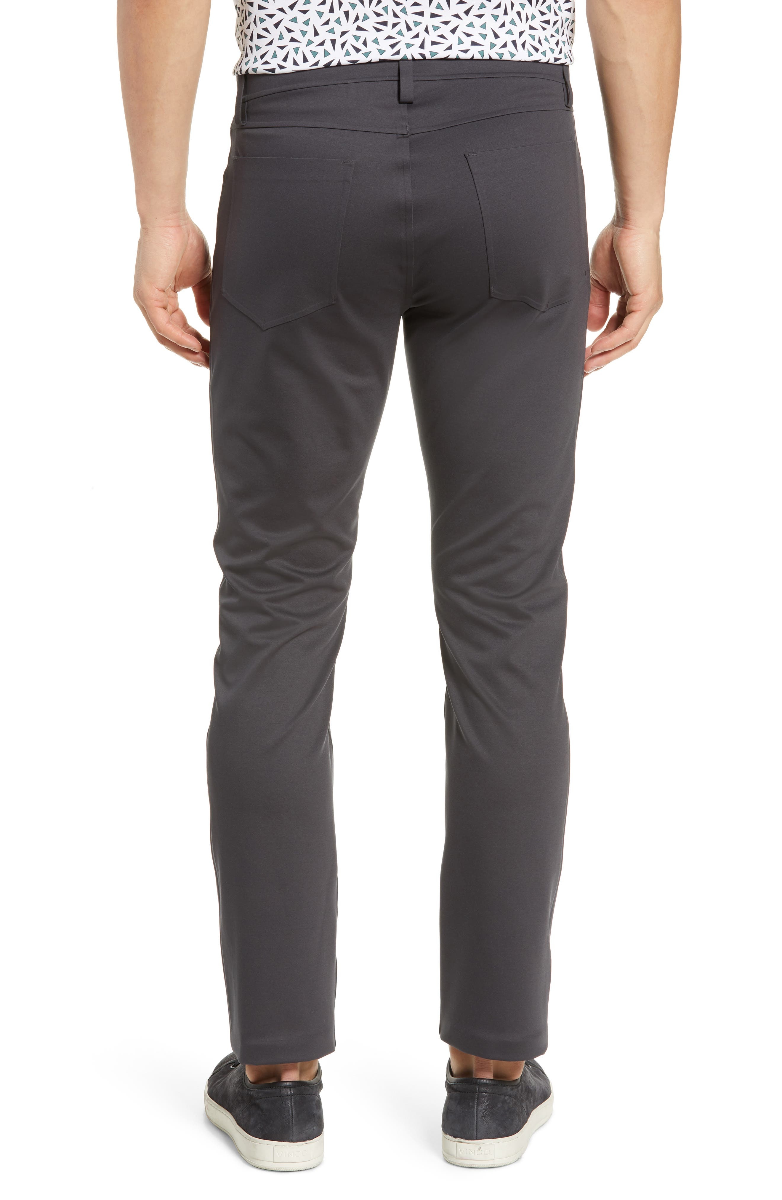 Theory Tech Raffi Compact Trim Fit Ponte Pants in Ashphalt at Nordstrom - 2