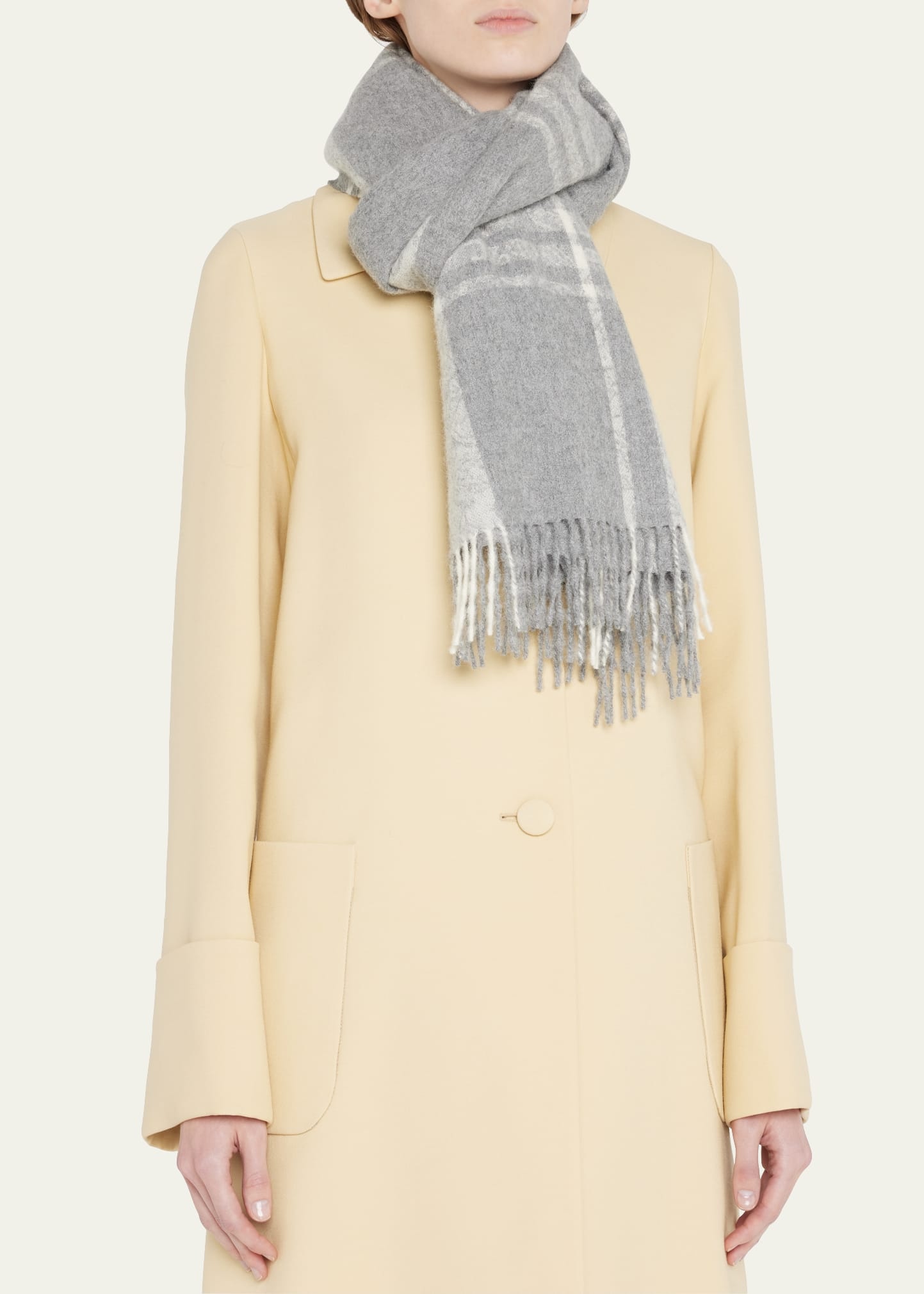 Blocco Alpaca Fringe Scarf - 3