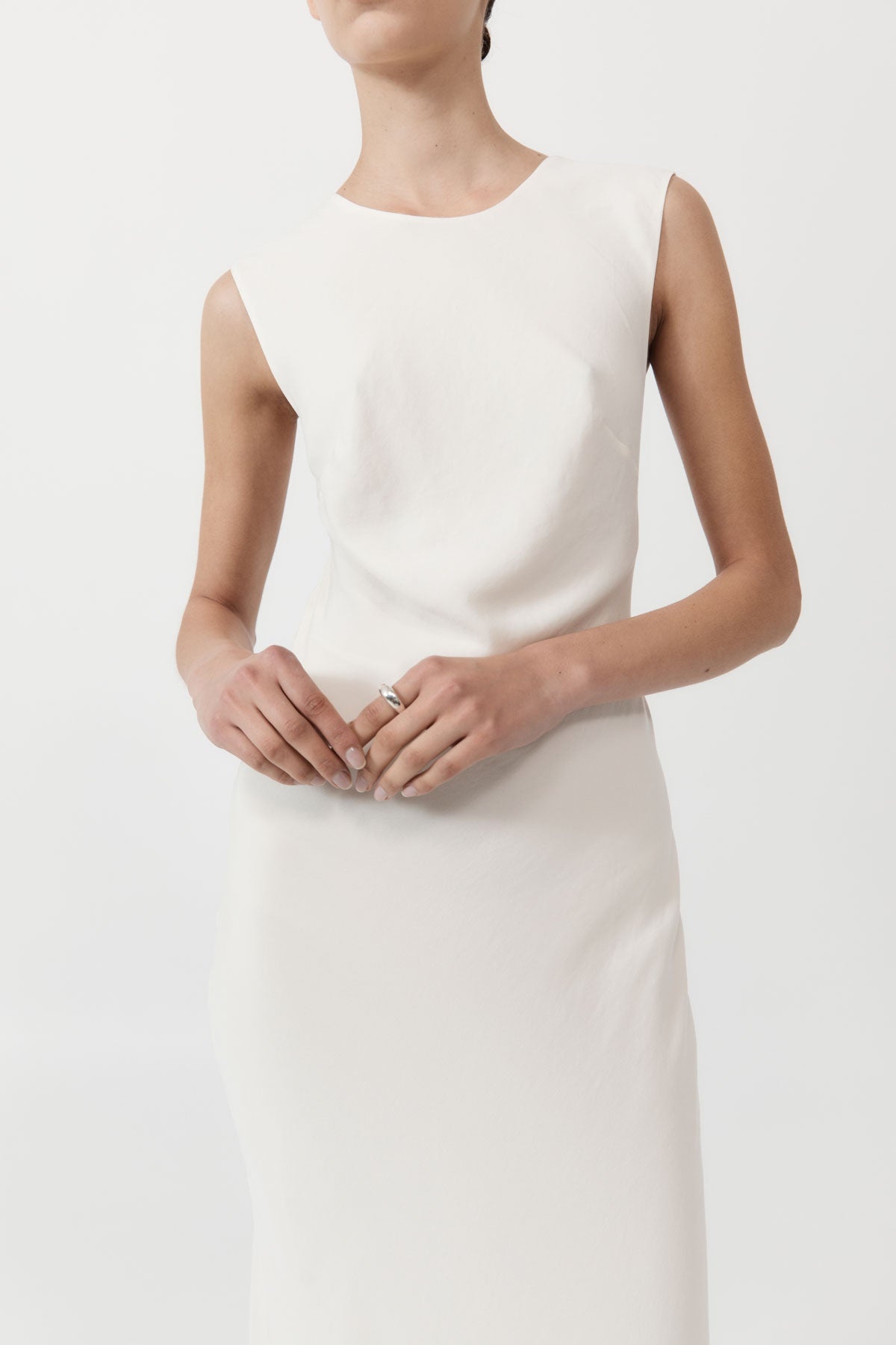 Rouleau Tie Dress - Porcelain - 6