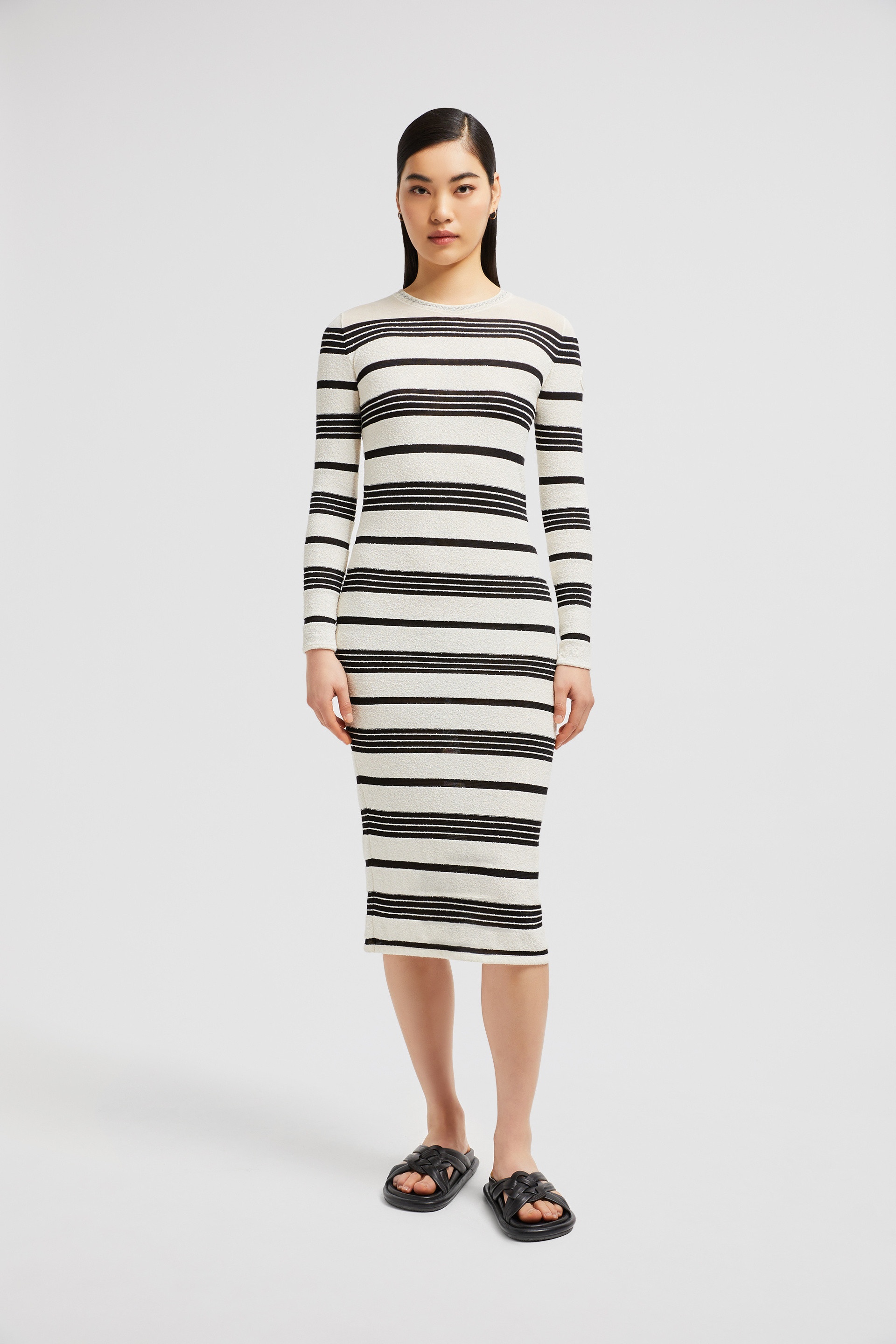 Striped Bouclé Midi Dress - 3