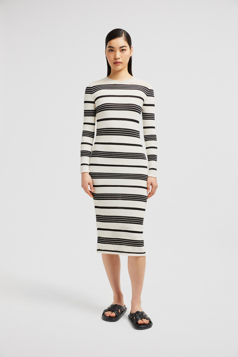 Striped Bouclé Midi Dress 3