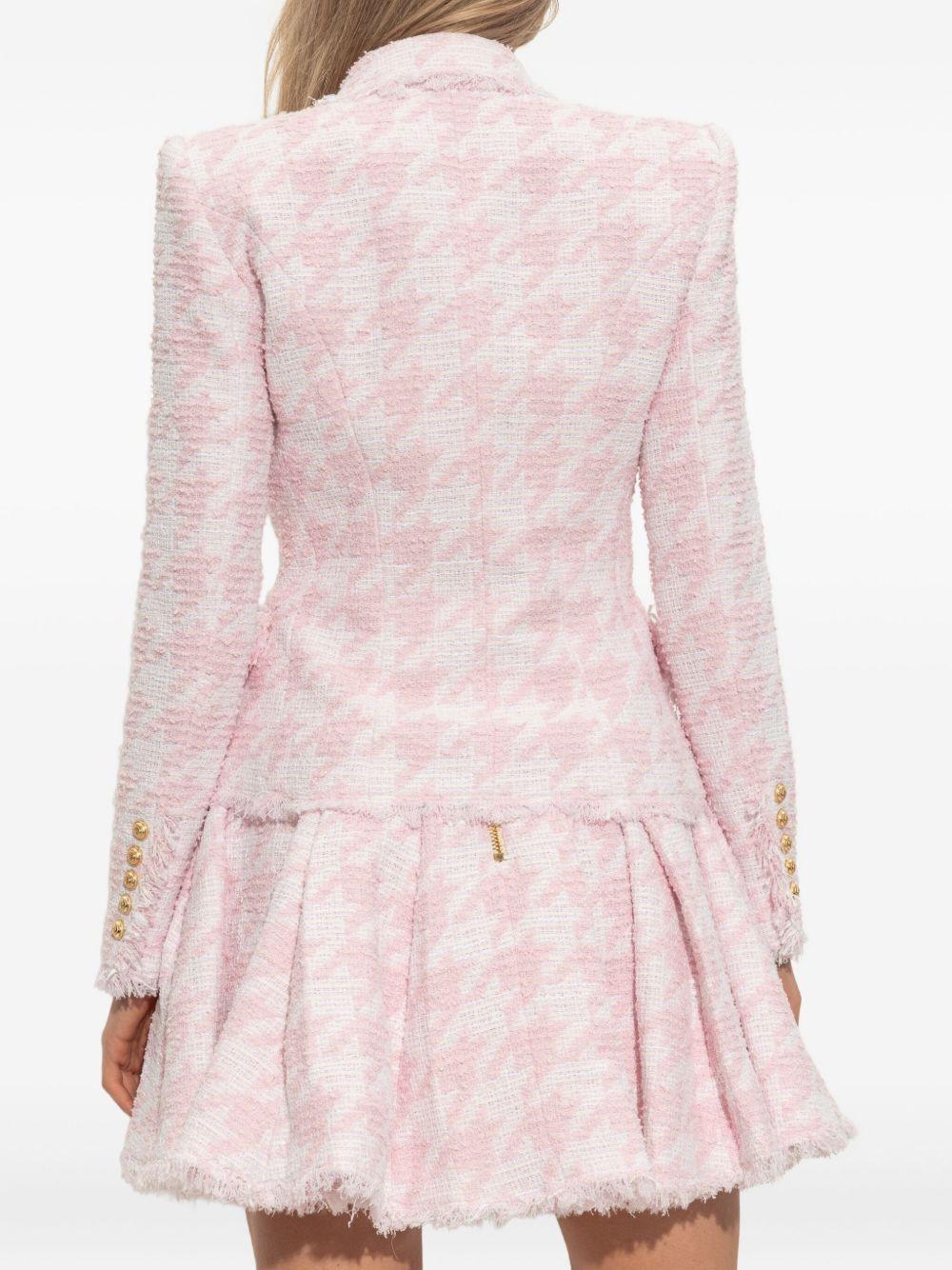 tweed frayed-edge blazer - 4
