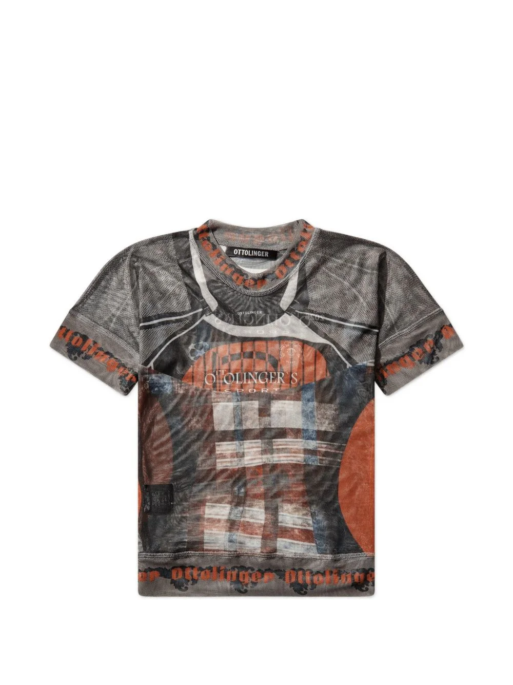 patterned T-shirt - 1