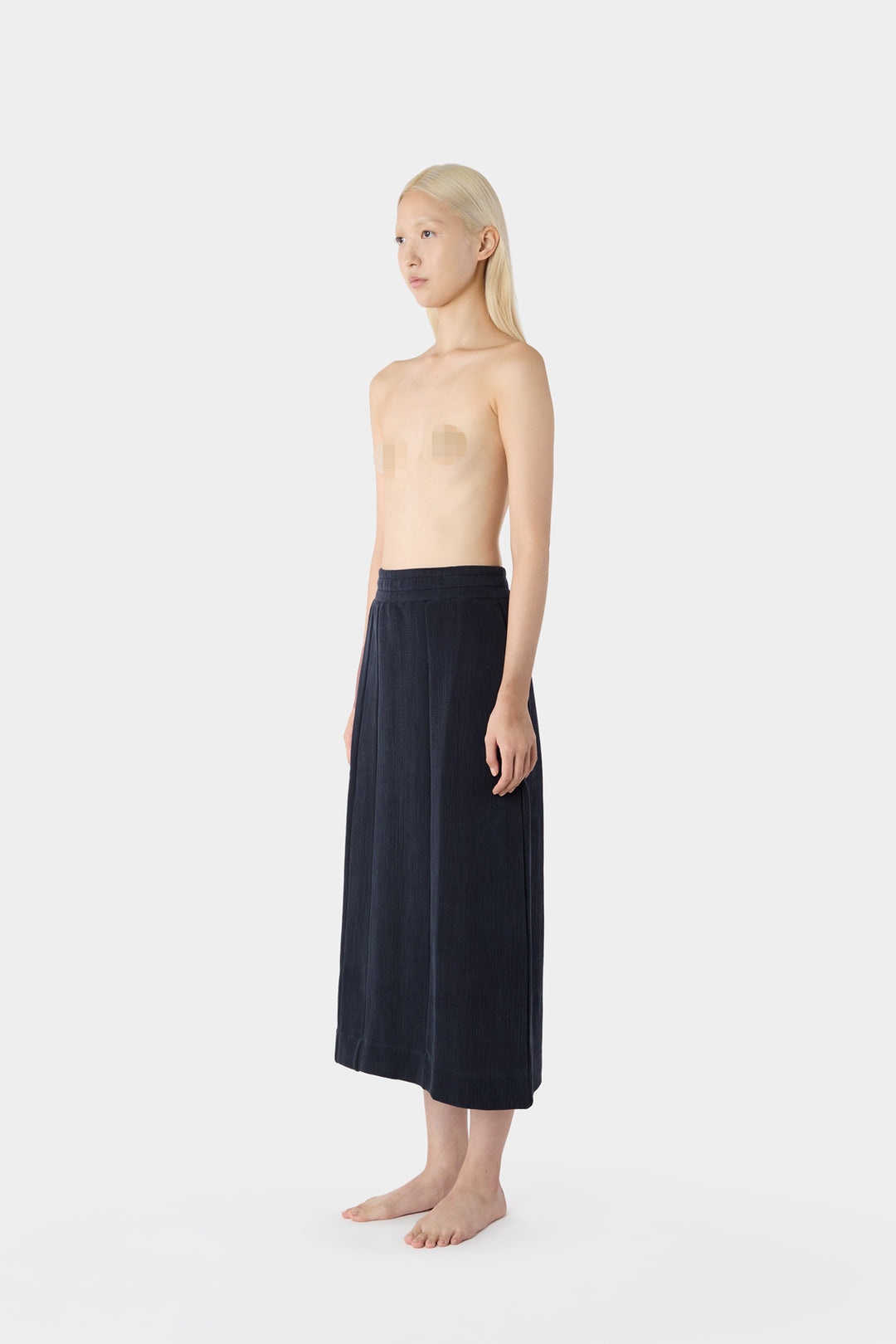 BONDED PANEL SKIRT / dark blue - 3