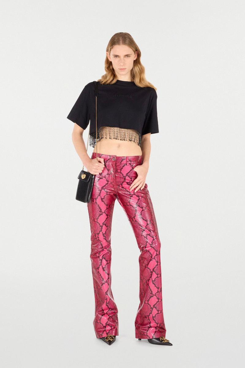 Roberto Cavalli Crop Top With Fringing outlook