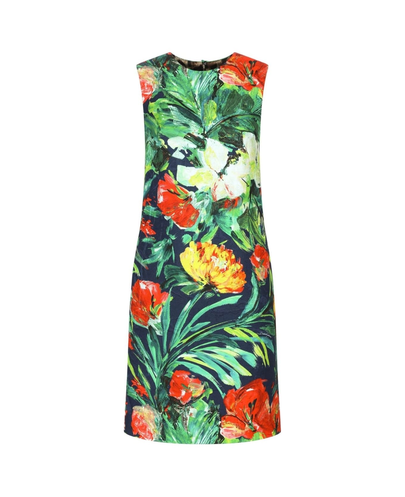 Bloom-print Midi Dress - 1