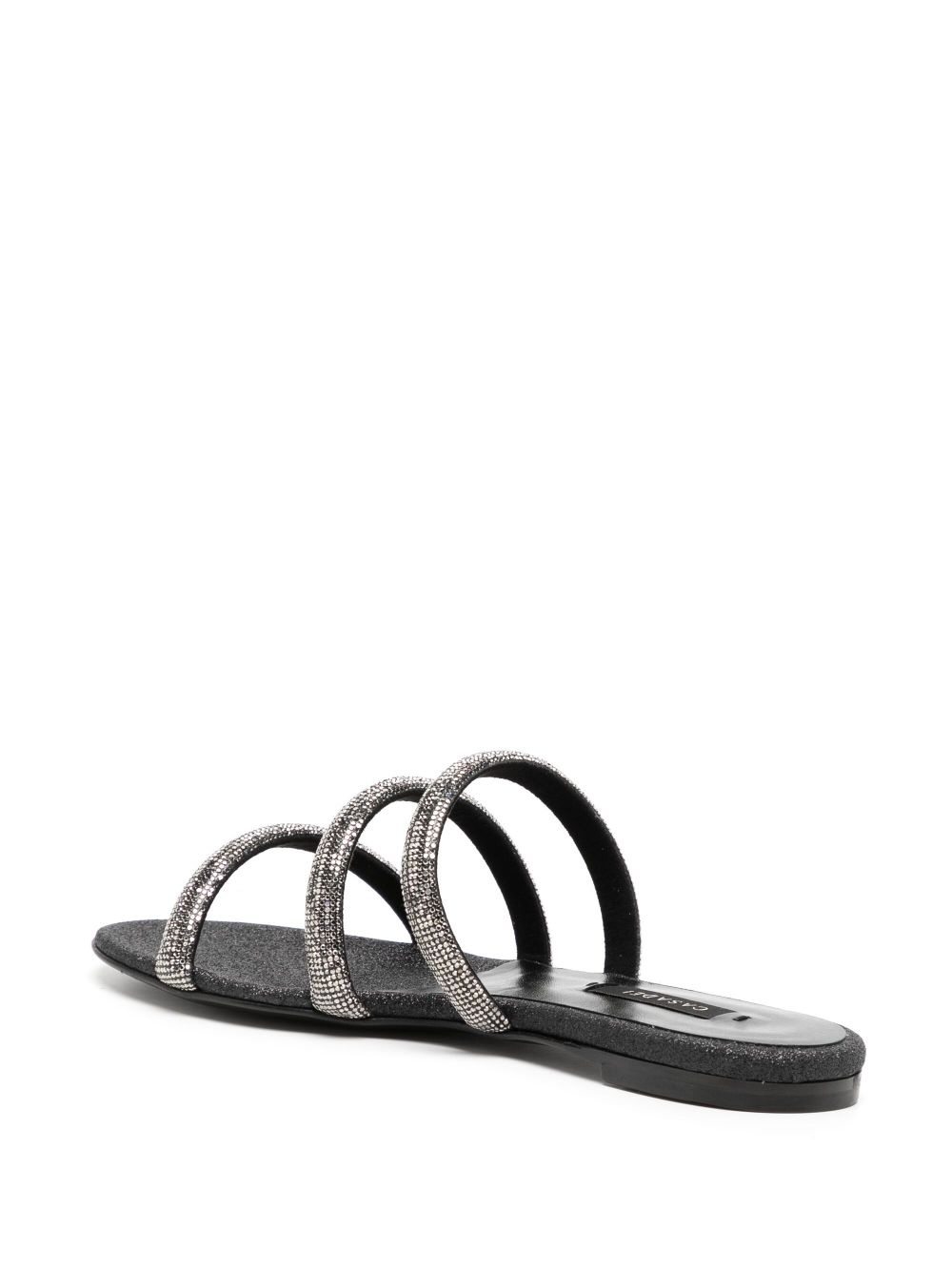 crystal-embellished flat sandals - 3