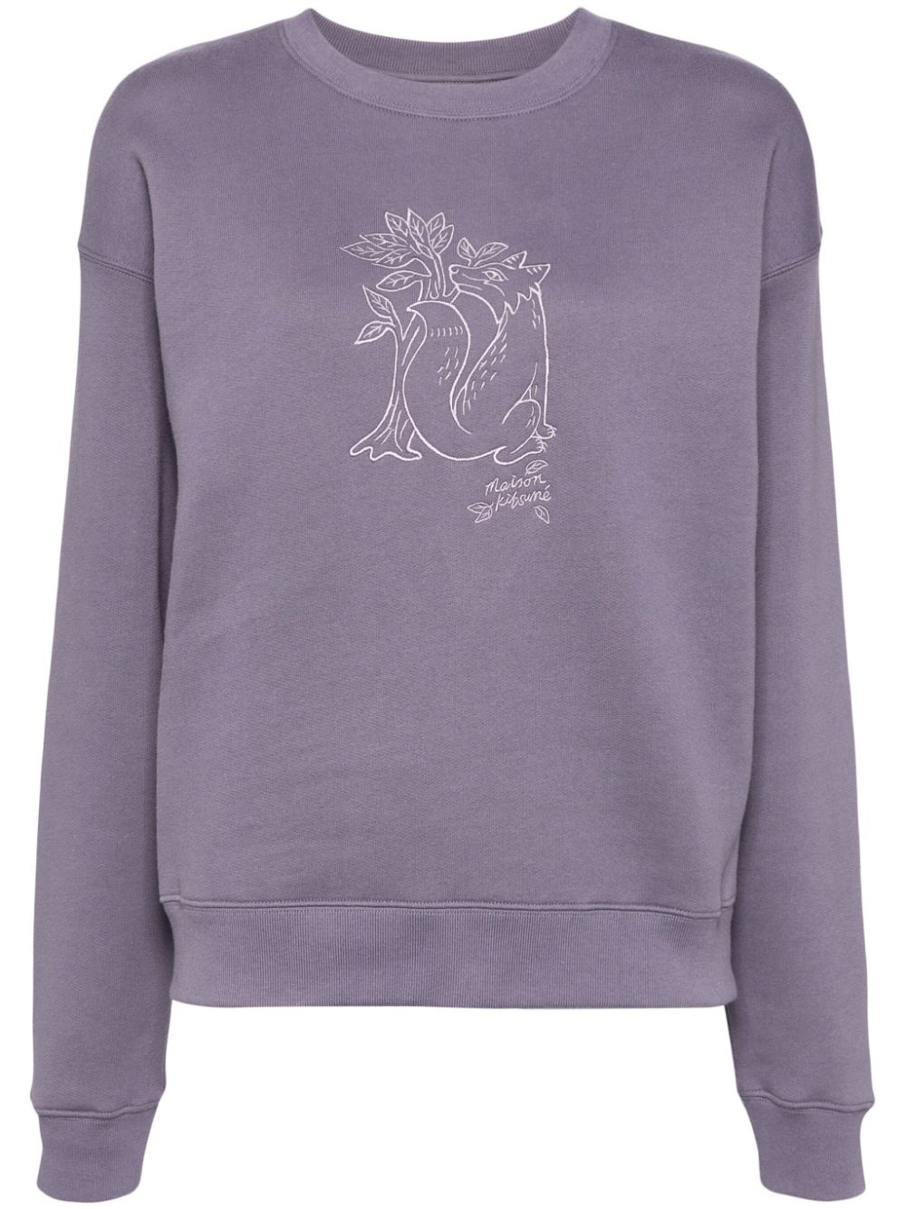 embroidered design sweatshirt - 1