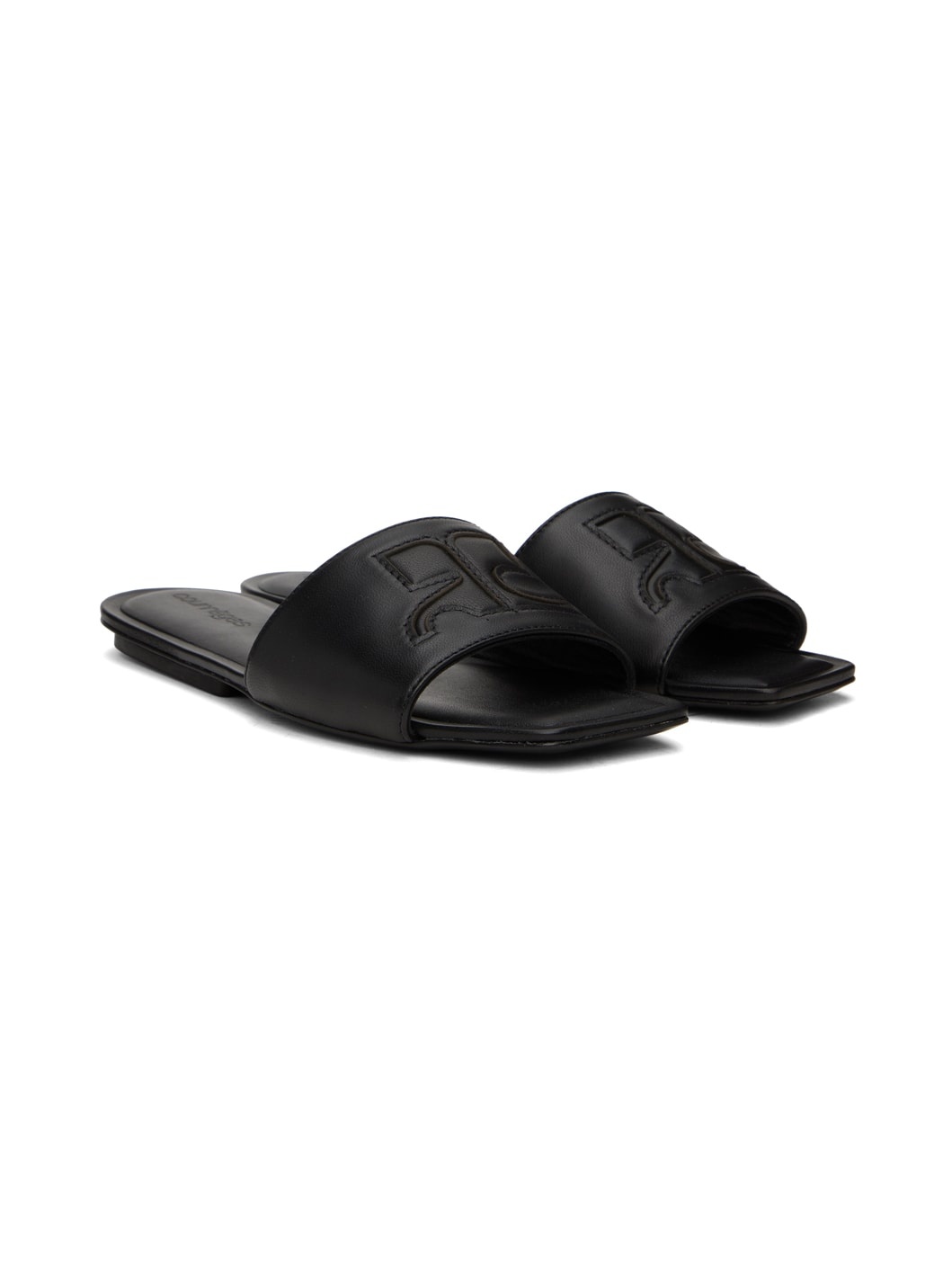 Black 'AC' Sandals - 4