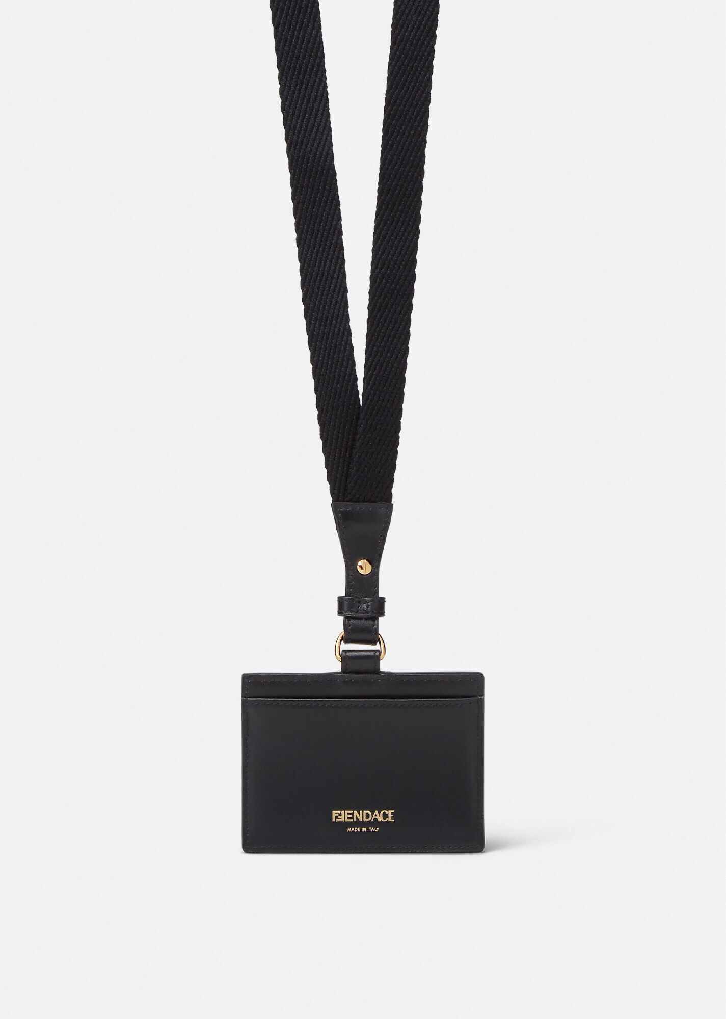 Fendace Logo Leather Card Holder - 3