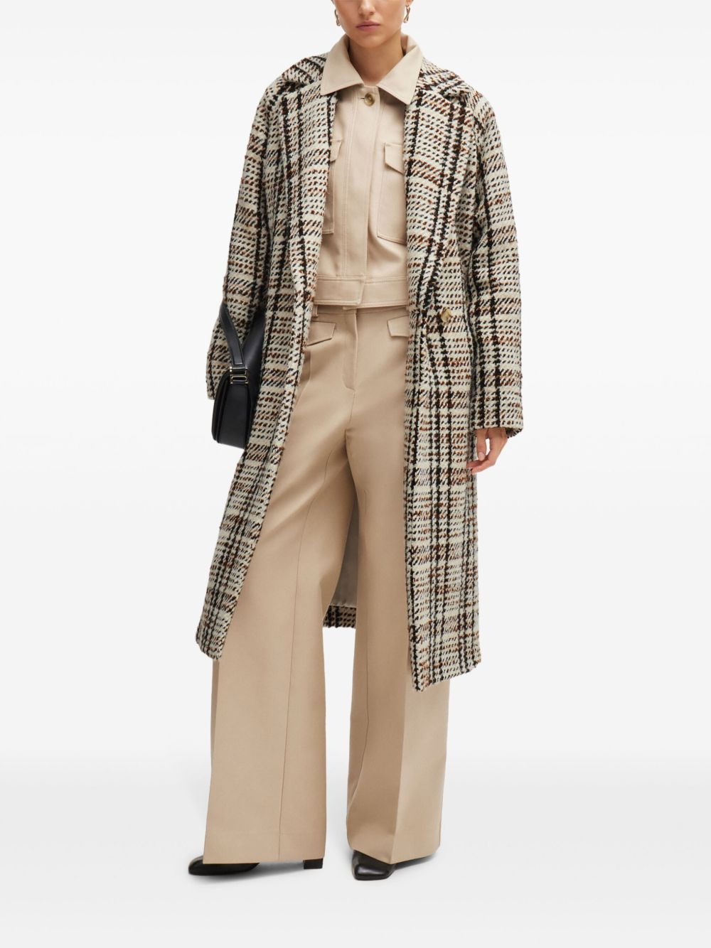 check-pattern coat - 2