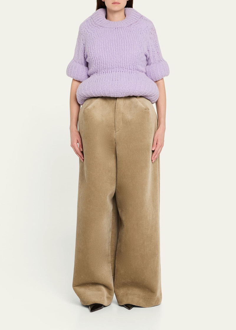Marc Jacobs Padded Peplum Short-Sleeve Sweater outlook