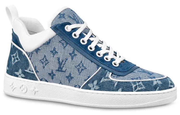 (WMNS) LOUIS VUITTON LV Boombox Monogram Sneakers Denim-Blue 1A8E3S - 2