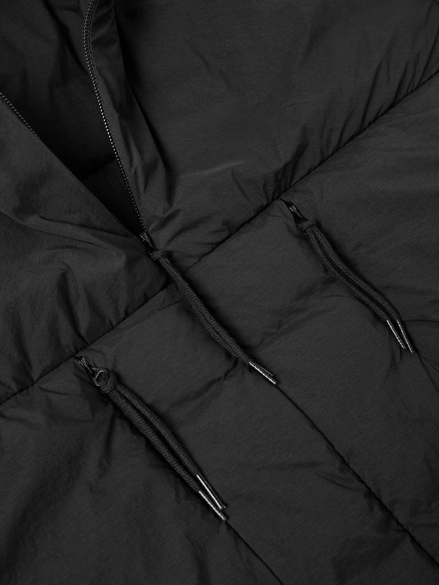Logo-Appliquéd Quilted Shell Half-Zip Down Jacket Black - 4