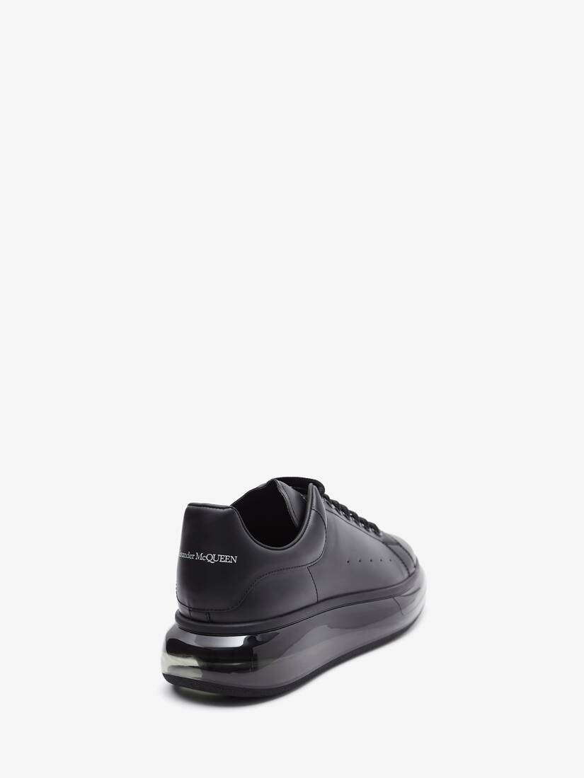 Men's Oversized Transparent Sole Sneaker in Black - 3