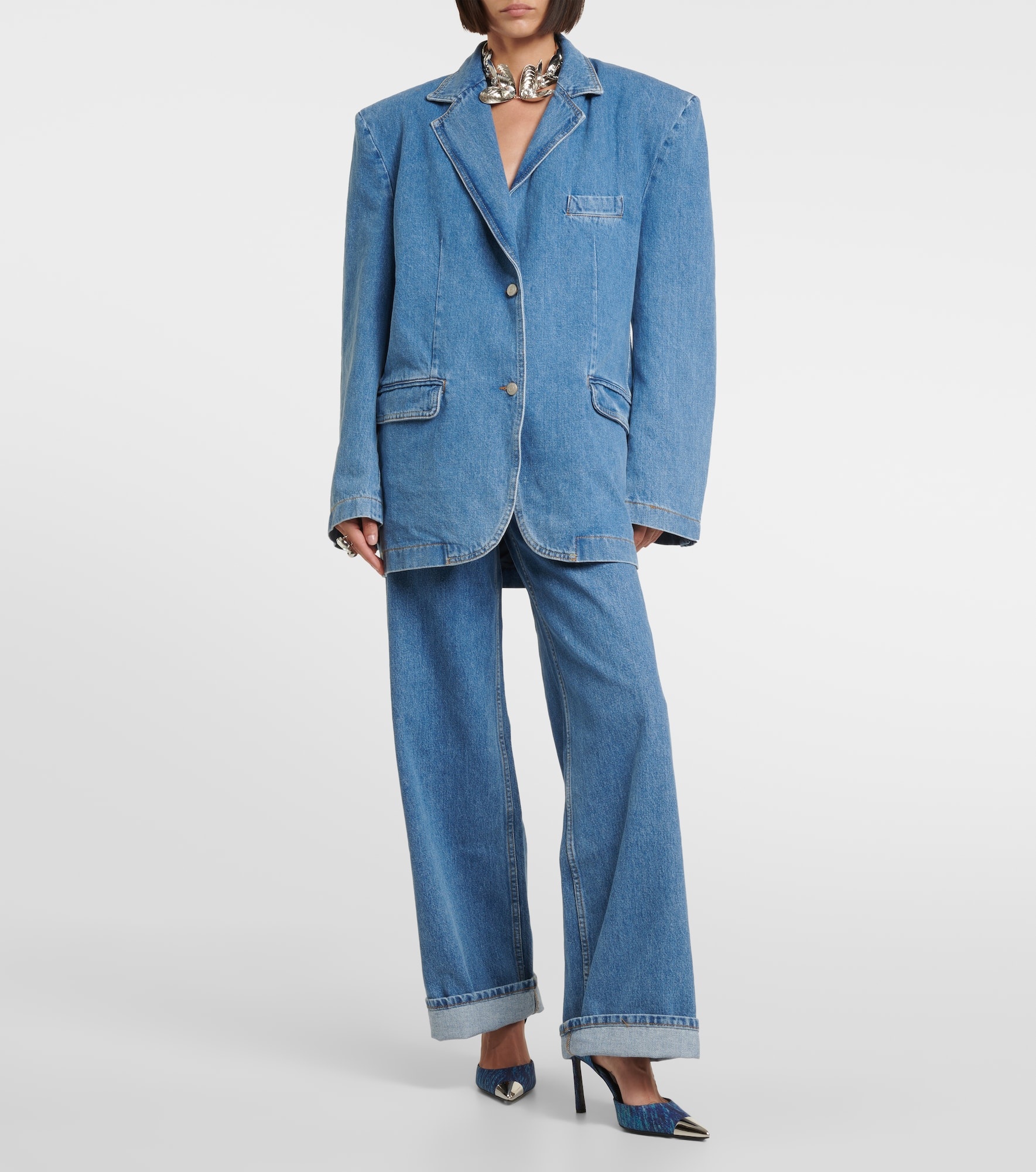 x Sergio Rossi denim pumps - 2