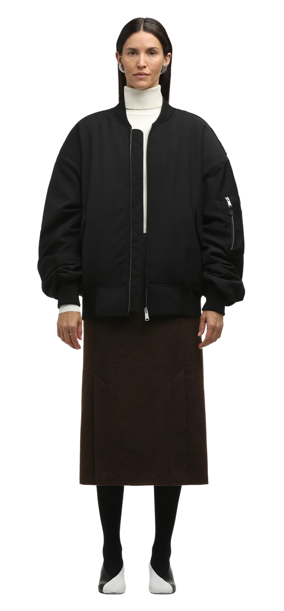 BROAD BOMBER WOOL BLACK WOOL - 3