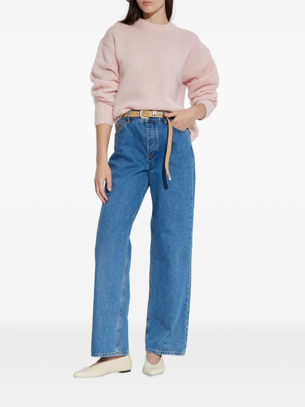 round-neck wool sweater - 2