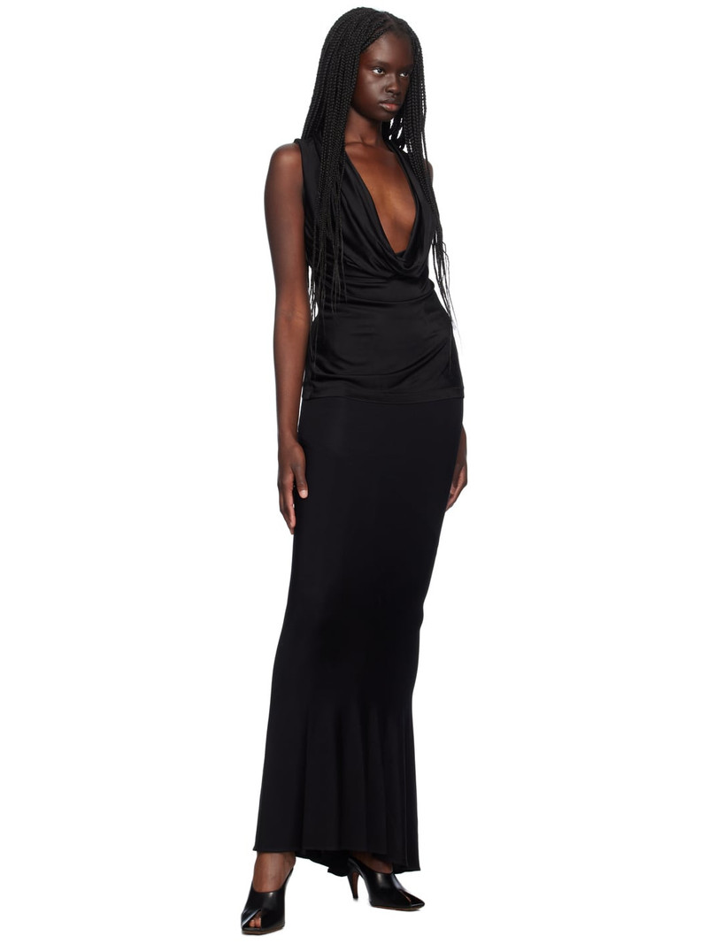 ATLEIN Black Bias-Cut Maxi Skirt outlook